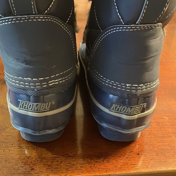 Khombu Women's Fleece Lined Boots Lace Up Rubber Toe Size 8 - Picture 7 of 9